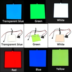 EL Panel Sheet with DC 12V Inverter without Cigar for Car, DIY Decoration, New Design, 6 Colors, 10x10cm