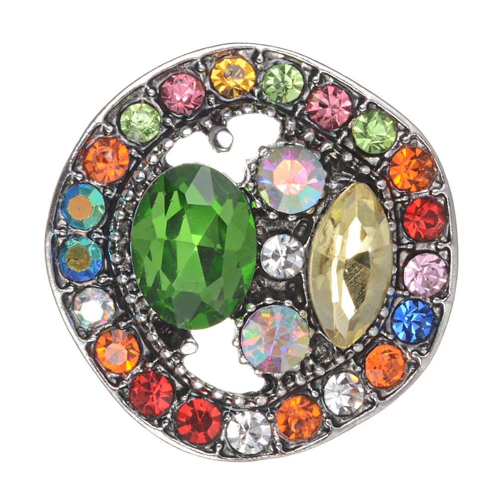 Colorful Stone Gingersnaps Jewelry 4 Colors 18mm Vocheng Snap Charms Interchangeable Jewelry Snap Button Vn-2009