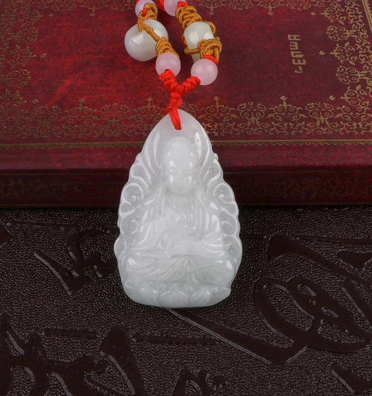 Send the certificate of mahasthamaprapta jade horse Zodiac natal Buddha B 8000457.