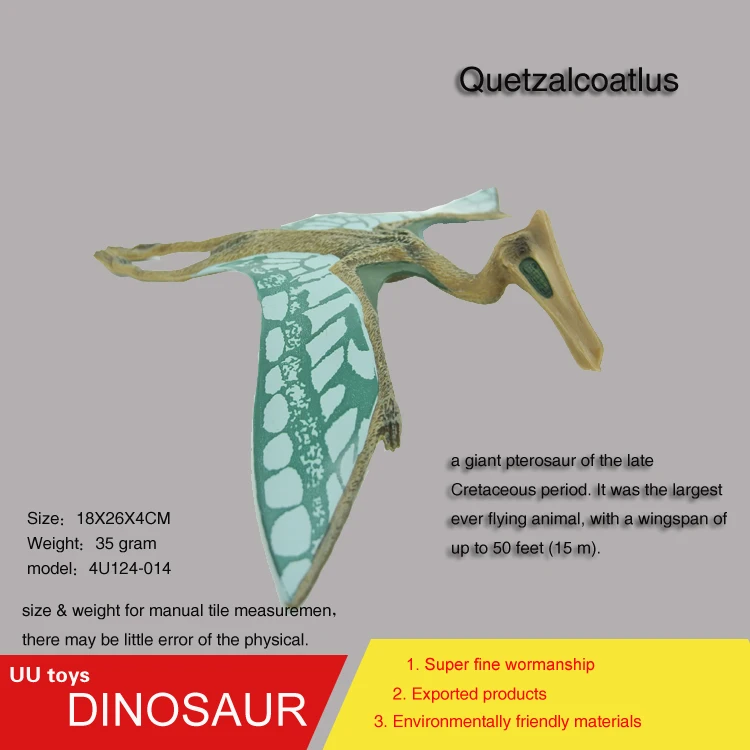 Hot toysจูราสสิquetzalcoatlus pterosauriaพลาสติกของเล่นไดโนเสาร์รุ่นการดำเนินการรูปเด็กของเล่นของขวัญสำหรับเด็ก