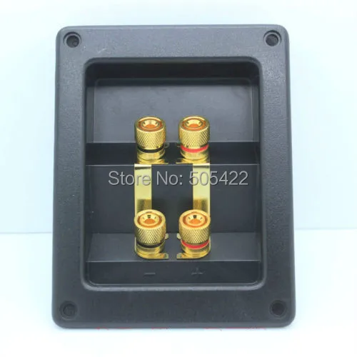 10pcs/lot Audio Amplifier Speaker Cabinet Gold Binding Post terminal box connector board 123*96MM New