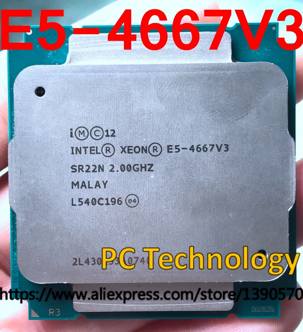 Original Intel Xeon cpu E5 V3 QS E5 4667V3 CPU 2.00GHz 40MB 16-Cores E5-4667V3 processor E5-4667 V3 free shipping E5 4667 v3