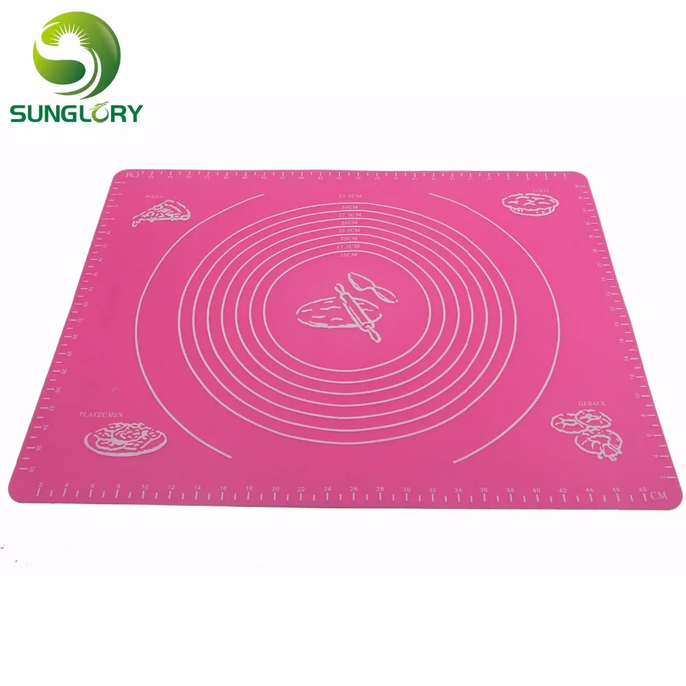 

Kitchen Baking Mat 50*40CM Non-stick Silicone Roll Cut Mat Rolling Pastry Pizza Dough Cutting Pad Fondant Cake Decorating Tools