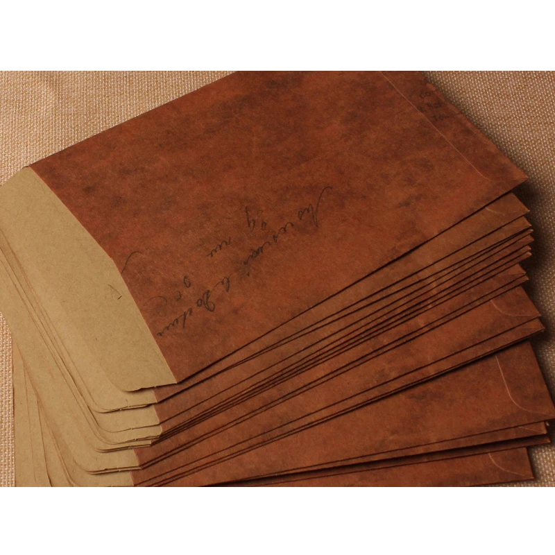 High Quality 10 pcs/lot 16*11cm Vintage Fire paint Kraft Paper Envelopes Storage Bag Scrapbooking Paper For Festival Card Gift