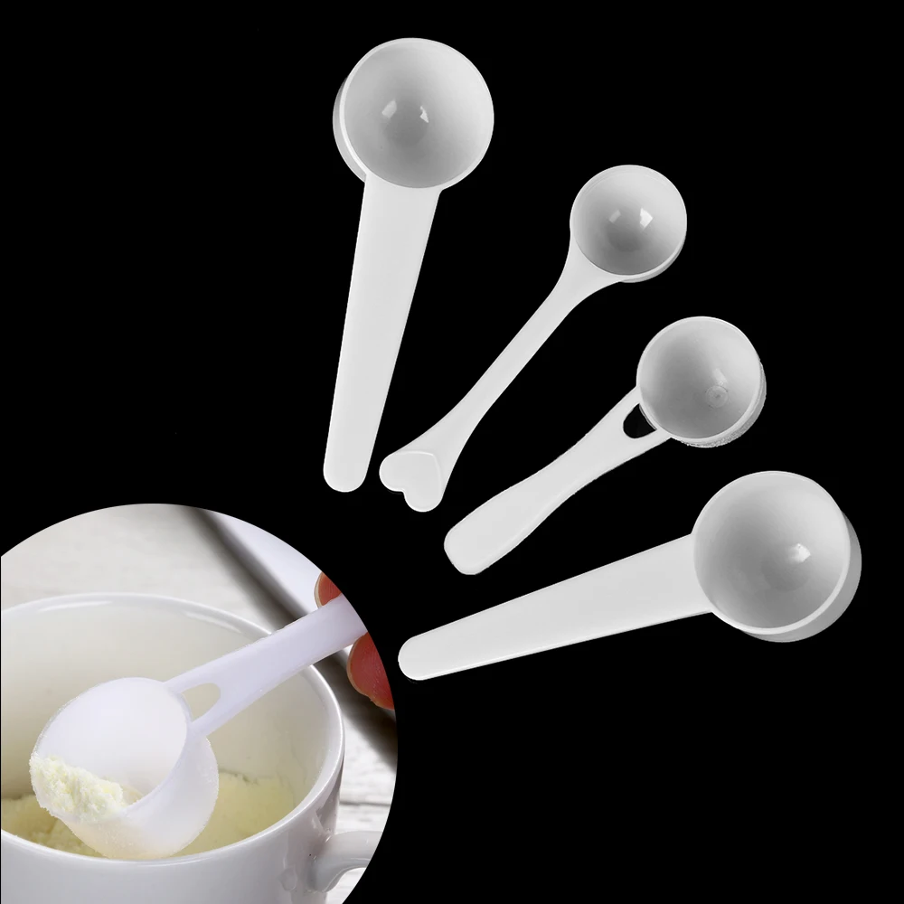 10Pcs 1/3/5/10g Milk Powder Measuring Spoons Coffee Protein  Powder Scoop Plastic Spoon Kitchen Seasoning Measuring Spoons