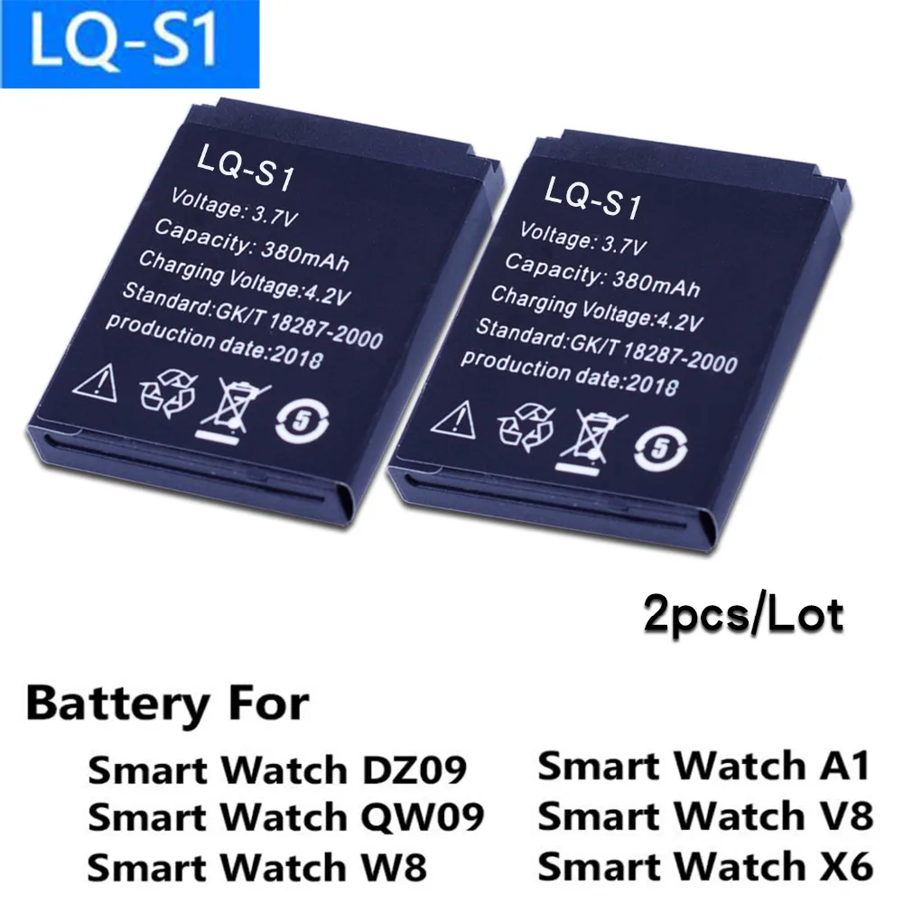 LQ-S1 3.7V Rechargeable Li-ion Polymer Battery For Smart Watch HLX-S1 DJ-09 AB-S1 M9 FYM-M9 JJY-S1 DZ09 QW09 W8 A1 V8 X6