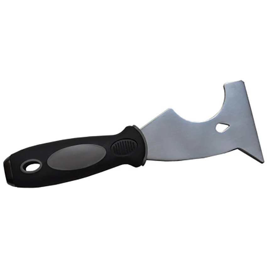 Cuchillo de masilla de acero inoxidable 7 en 1, mango de plástico, pala raspadora multifunción, herramienta de construcción de pintura de enyesado de pared