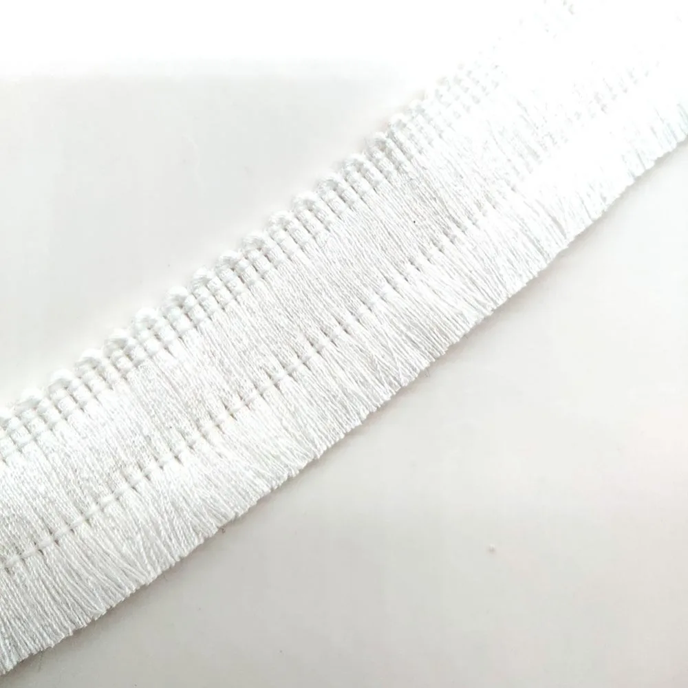 1 Yards Bianco Nastro di Pizzo Nappe e Frange Cotone Etnico Lace Trim Nastro Per Cucire Vestito Latino Fase Indumento Decorativo Fai Da Te