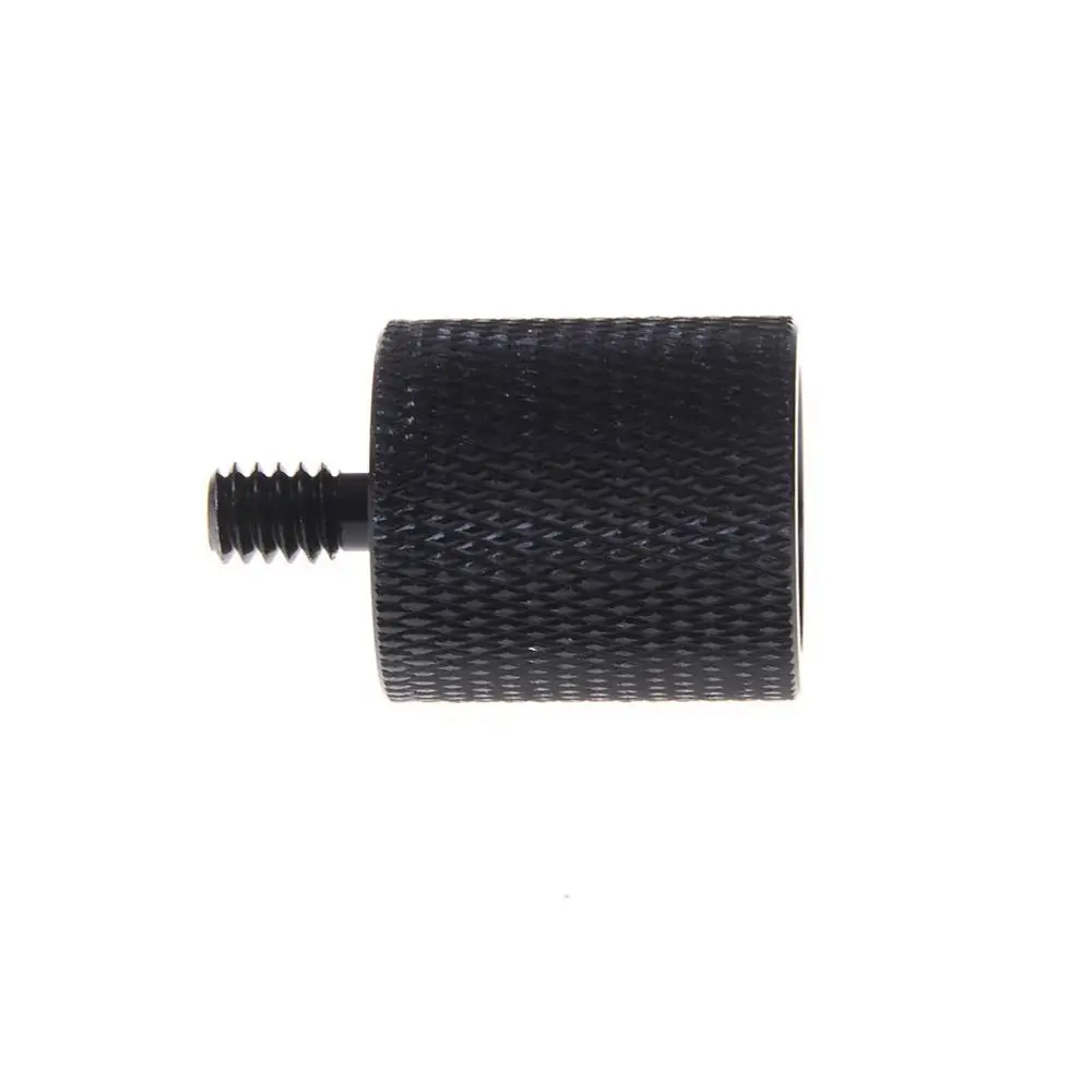 2 paquetes de 5/8 "-27 hembra a 1/4"-20 macho, adaptador de tornillo, soporte de micrófono para cámara, color negro