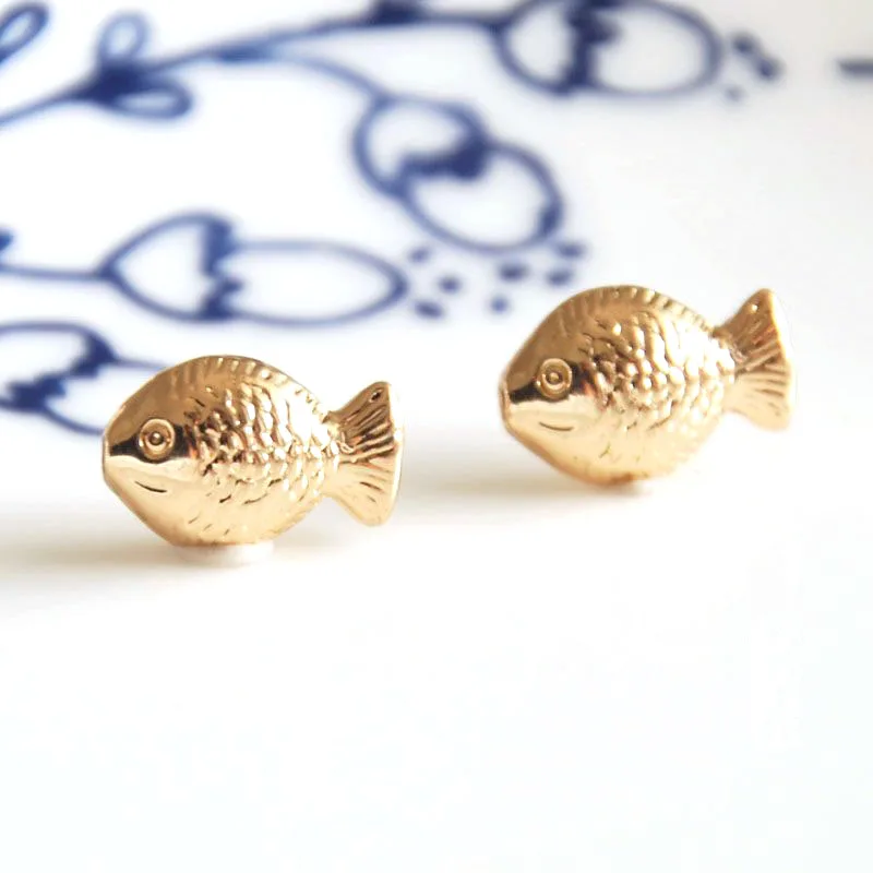 

wholesale 10 pcs/lot gold color fish golden spacer jewelry making DIY for women