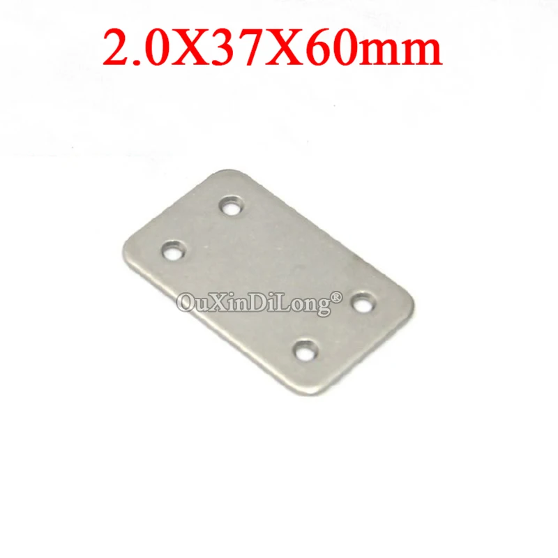 

50PCS Stainless Steel Widen Flat Corner Braces 2.0x60x37mm Furniture Reinforced Connectors Board Frame Shelf Support Brackets