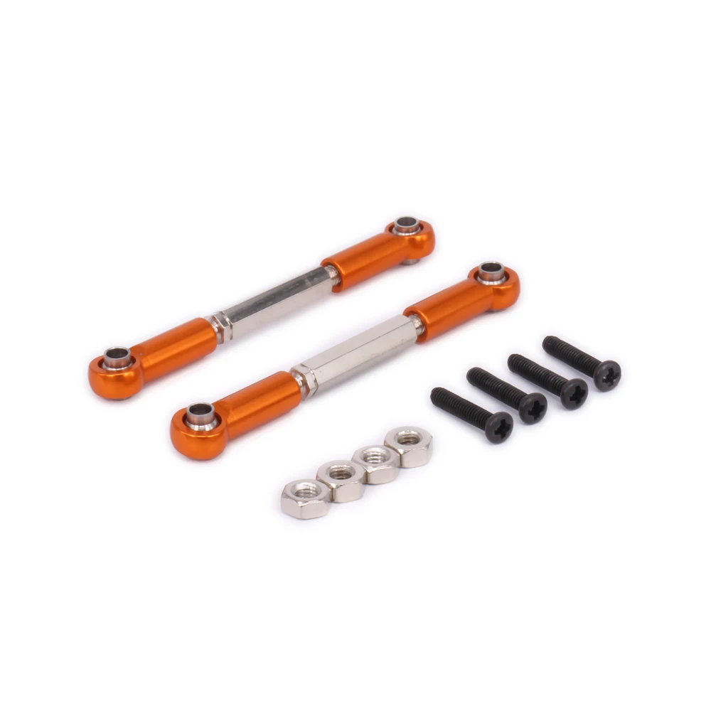 RCAWD 2PCS Steering Tie Rod Servo Turnbuckle Link For Rc Hobby Model Car 1-12 Wltoys 12428 12423 0019 FY03 Off-Road Hopup Parts