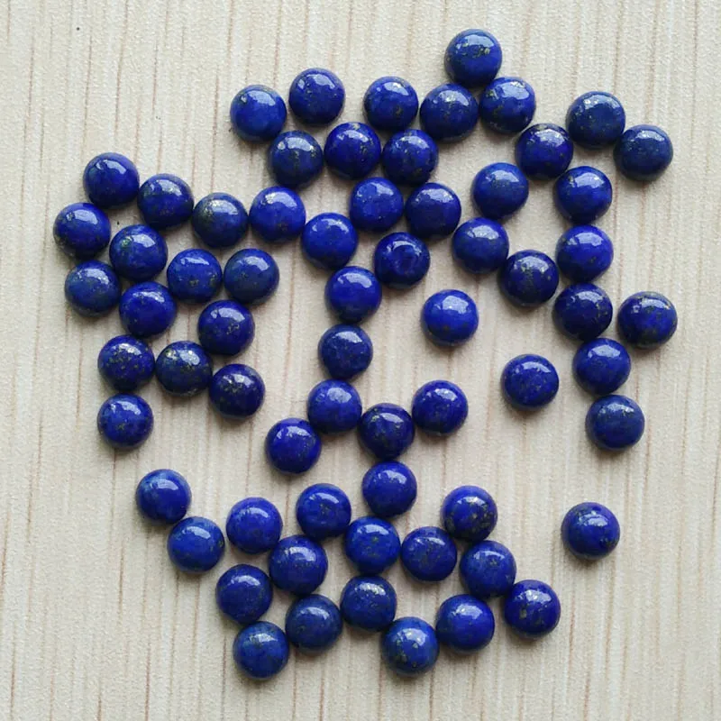 2016 fashion top quality natural Lapis Lazuli round cab cabochon 6mm beads for jewelry making wholesale 50pcs/lot free shipping