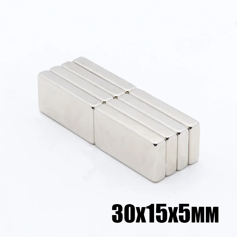 10pcs 30x15x5 mm N35 Rectangular magnet  Super Strong Neodymium magnet 30*15*5 mm NdFeB magnet powerful magnetic magnets