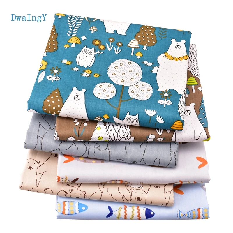 

DwaIngY 6pcs/lot or 50x160cm/piece Cotton Fabric For Patchwork Cloth DIY Sewing Quilting Fat Quarters Material For Baby Doll