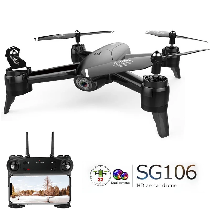 SG106 WiFi FPV RC Drone 4K Camera Optical Flow 1080P HD Dual Camera Aerial Video RC Quadcopter Aircraft Quadrocopter Toys Kid