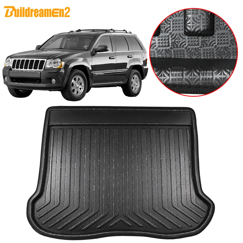 Buildreamen2 For Jeep Grand Cherokee 2008-2012 Car Rear Cargo Trunk Mat Tray Boot Liner Floor Mud Carpet Protector Pad