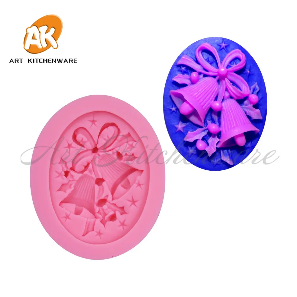 1pcs Bell Mini Size DIY Food Grade Silicone Fondant Cake Molds Cup Cake Decorations Pastry Baking Tools Fondant Moulds SM-371