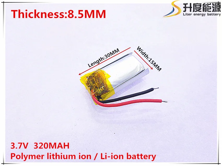 10pcs [SD] 3.7V,320mAH,[851530] Polymer lithium ion / Li-ion battery for TOY,POWER BANK,GPS,mp3,mp4,cell phone,speaker