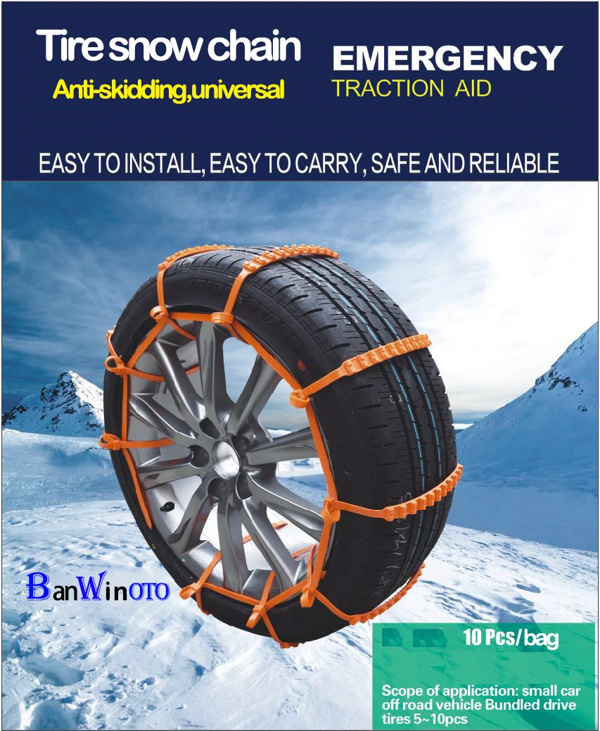 

10pcs Lot Car Universal Plastic Winter Tyres wheels Snow Chains For Cars/Suv Car-Styling Anti-Skid Autocross Outdoor