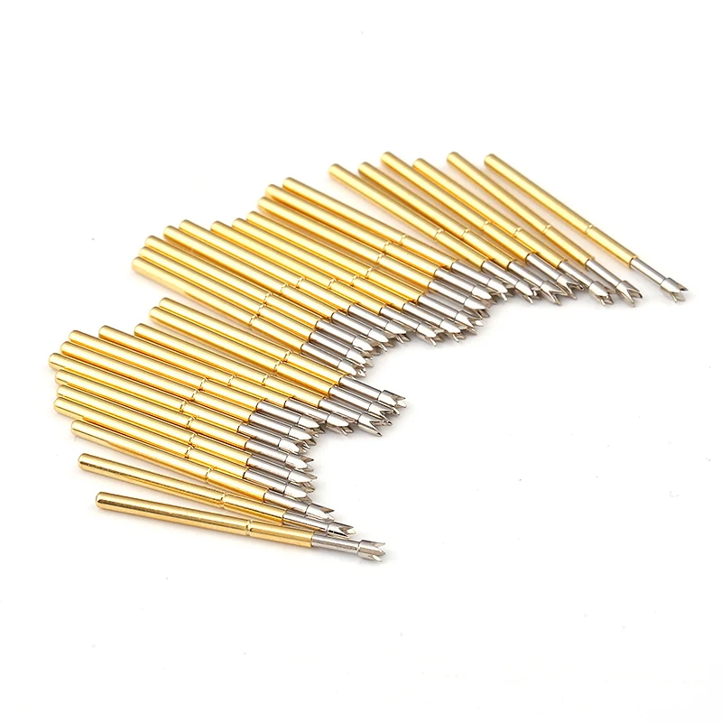 100PCS Spring Test Probe P160-Q2 4-claw Head Test Pin Head Dia 1.5mm Length 24.5mm Needle Dia 1.36mm Spring Pogo Pin P160-Q