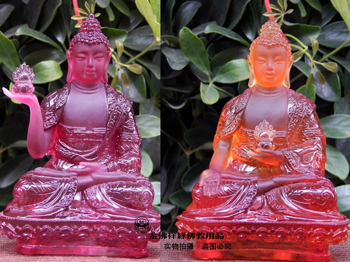 Gifts Glass pharmacists seven Tathagata seven Tantric Buddhist temple Queen Decoration Han Chuan seven time soon 16.5cm