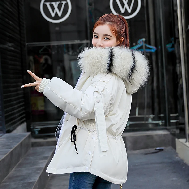 

Warm Cotton Padded Women Jacket Female Short Overcoats New Style Slim Cotton Jacket Winter Long Coat Bread Clothes