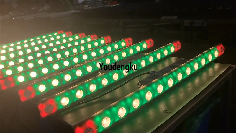 

10 шт. 2018 шт. 14 шт. x 5 Вт светодио дный светодиодный теплый белый smd5050 rgb 3in 1 светодио дный LED RGB линейный бар настенный шайба матрица луч бар свет