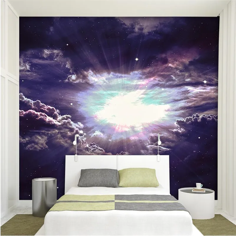 beibehang Wallpaper Universe Sky Solar System Background Modern Europe Art Mural for Living Room Large Painting Home Decor