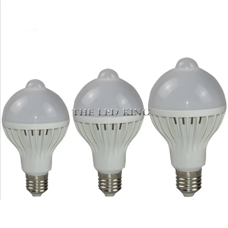LED PIR Motion Sensor Lamp 5w 220v Led Bulb 7w 9w 12w 15W Sound+Light automatic Smart Sensor Control Led Light