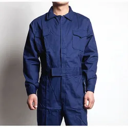 Men Work Overalls Long Sleeve Working Coveralls Comfortable Cotton Labor Uniforms Workwear Repairman Auto Repair Pls Size S-4XL