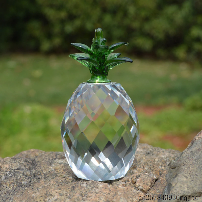 50pcs Crystal Pineapple Plant Ornaments Decoration Mini Home Decoration Crystal K9 Wedding Decor Gifts