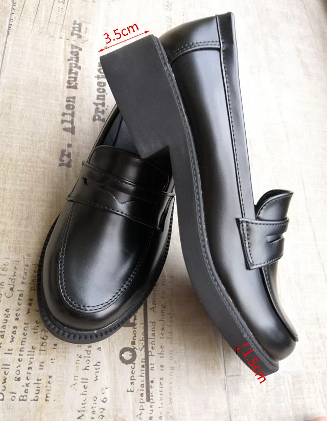 Biamoxer Uniform Shoes Uwabaki Japanese JK Round Toe Women Girls School Students Lolita Black Brown Cosplay Shoes Rubber Sole