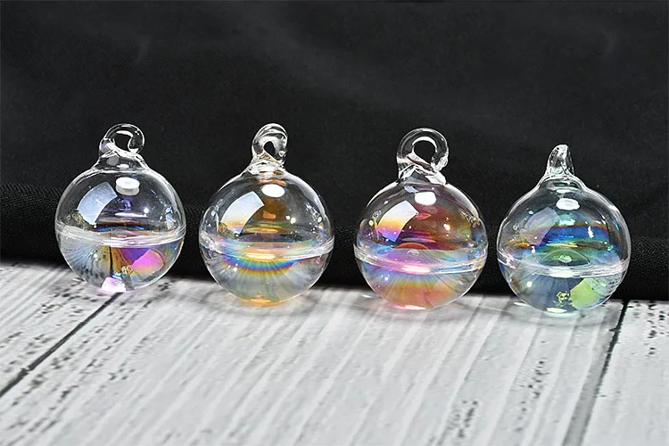 Min order 10pcs/lot 25mm water core decoration geometry 3D rounds shape glass balls diy jewelry earring pendant accessory