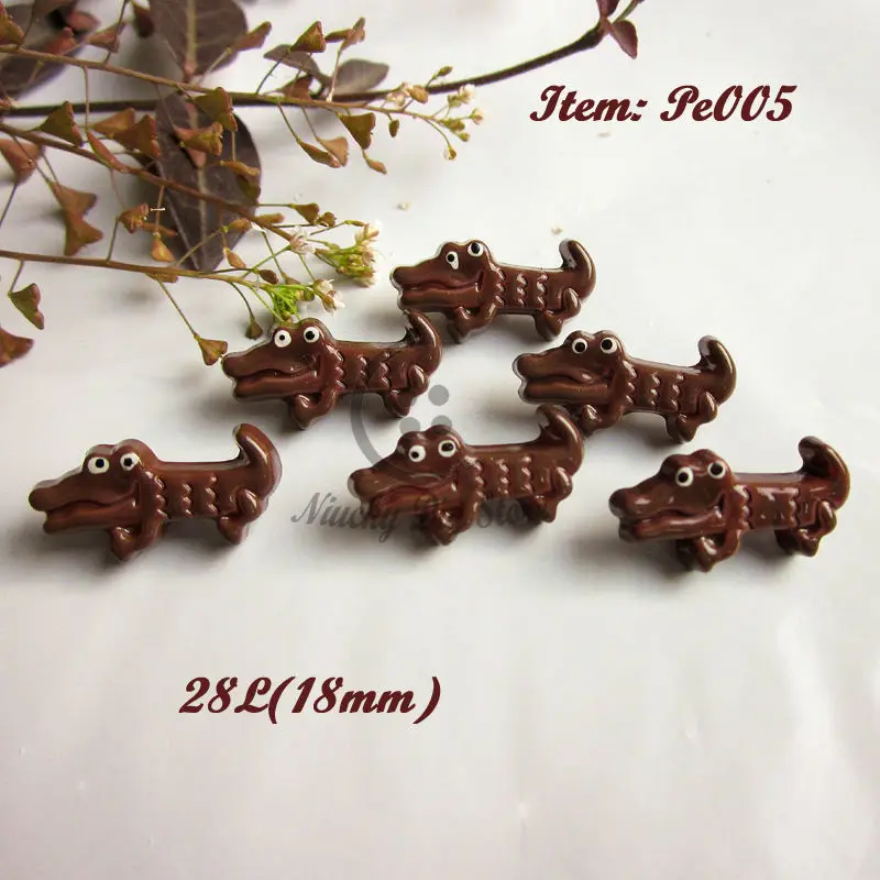 Bionic buttons 24pcs Crocodile shape buttons for handmade decoration high grade bionic animal buttons craft diy material