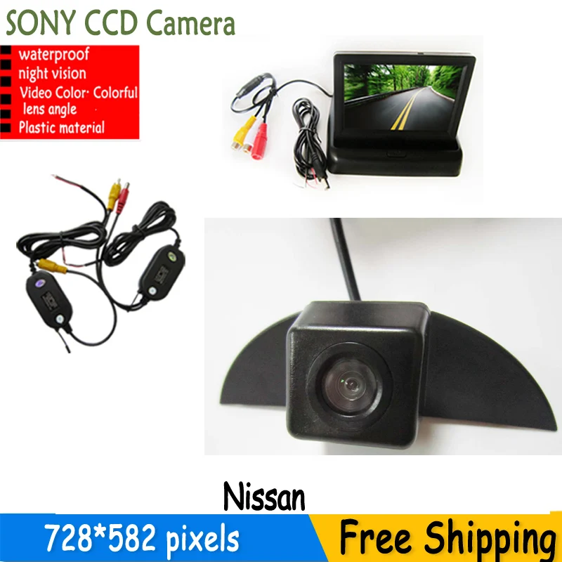 

FUWAYDA CAR Front view camera + monitor for Nissan X-Trail Tiida Qashqai Livina fairlady Pulsar Cube Armada Frontier Murano