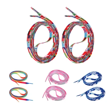 Perfeclan 1 Paar 180cm Gestrickte Schnürsenkel für Roller Skates Stiefel Hockey Skates Skating Regenbogen Farbe Männer & Frauen