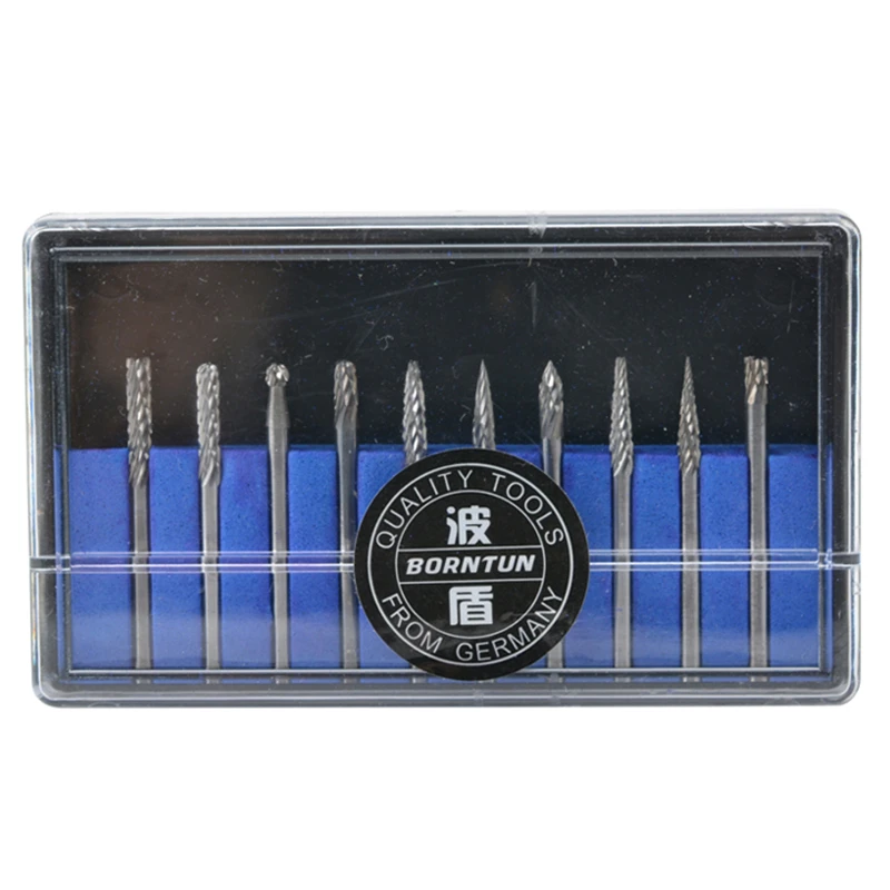 Borntun Wolfraam Slijpen Bits Polijsten Buffing Heads Accessoire Harde Legering Roterende Bestanden Frezen Snijden Polijstmachine Tool