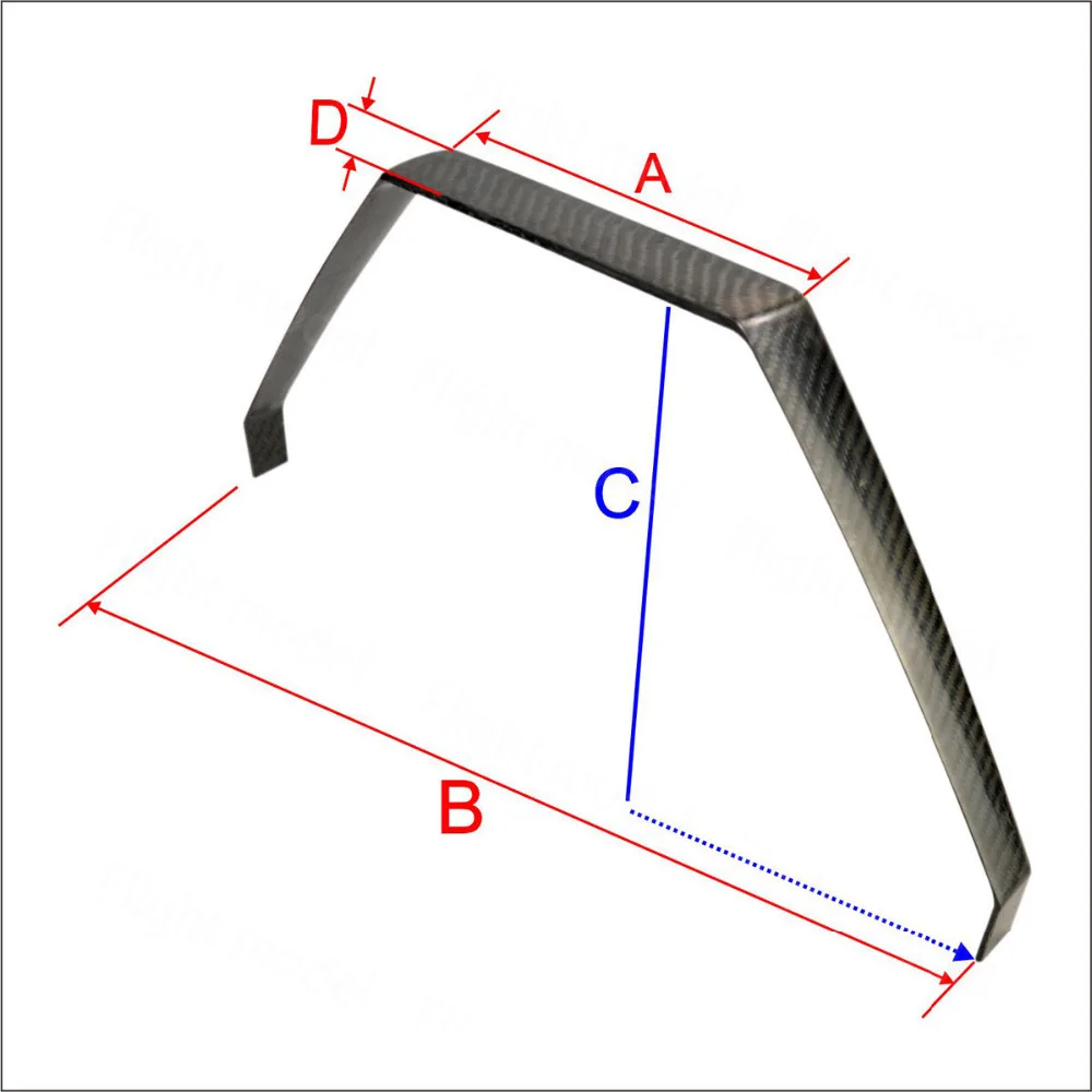 Extra 260 70E Carbon Fiber Landing Gear 70 Grade 65x272x151x25mm Plane Undercarriage