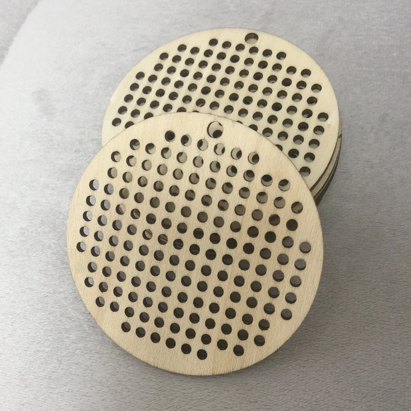 

laser cut wood Pendant Circle 80 mm circle blank cross stitch