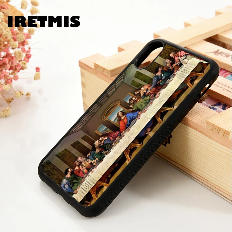 Iretmis 5 5S SE 6 6S Soft TPU Silicone  phone case cover for iPhone 7 8 plus X Xs 11 Pro Max XR Jesus Christ The Last Supper