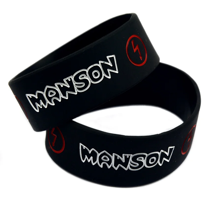 1 PC Marilyn Manson Silicone Bracelet One Inch Wide for Music Concert