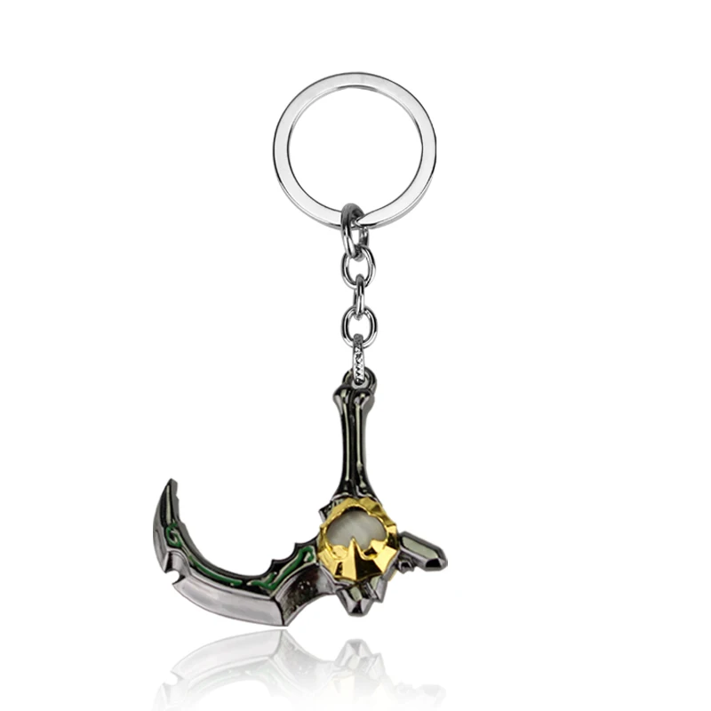 dongsheng jewelry DOTA 2 Keychain Weapon Sickle Blade Pendant Key Chain Metal Keyrings sleutelhanger llaveros