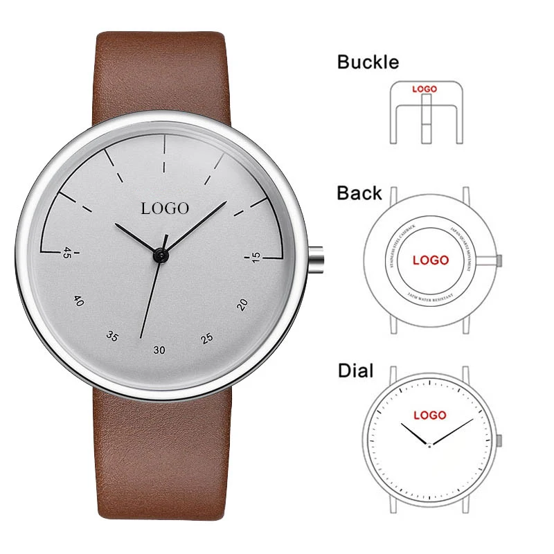 CL023 Custom Branding Watches OEM Business Name Men Watches Private Label Your Own Logo Watch Brand Name or Brand Logo Engraved