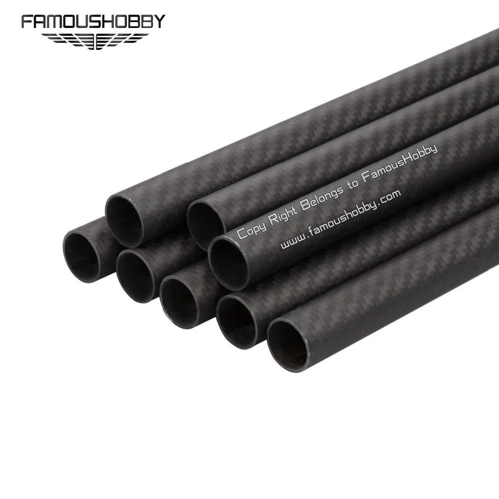 

Famoushobby 10pcs 18x16x550mm 100% full carbon fiber tubes/pipes/strips