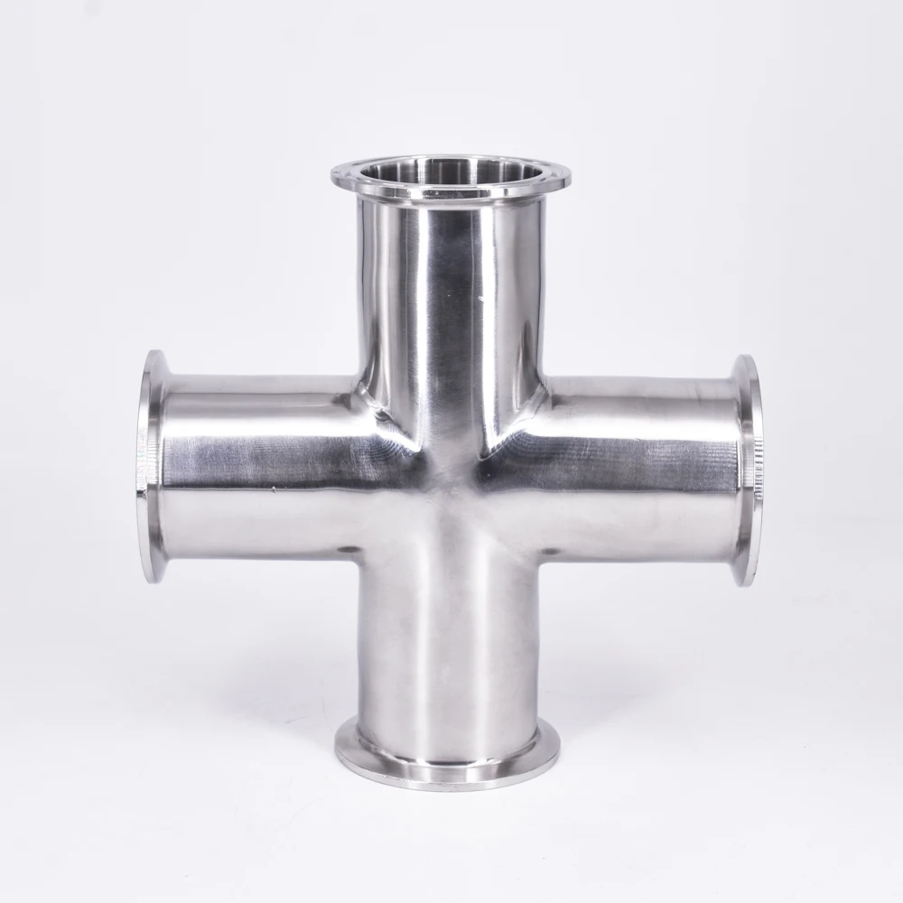 

51mm Pipe OD x 2" Tri Clamp Cross 4 Ways Splitter SUS 304 Stainless Sanitary Fitting Homebrew Beer Wine