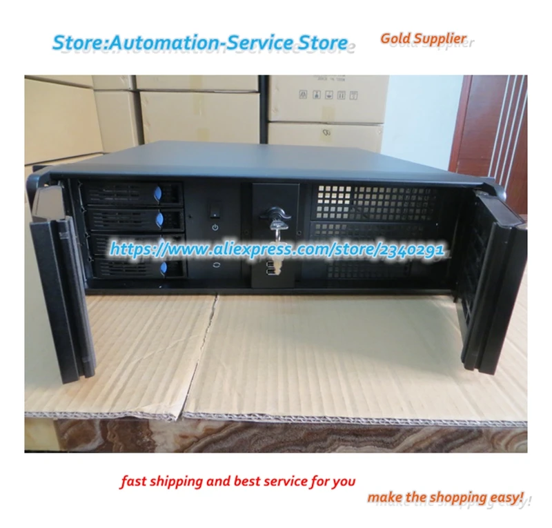 3U45CM Deep Industrial Cabinet Double Door Lock Hot Plug PC Size PC Power Drive CD-ROM