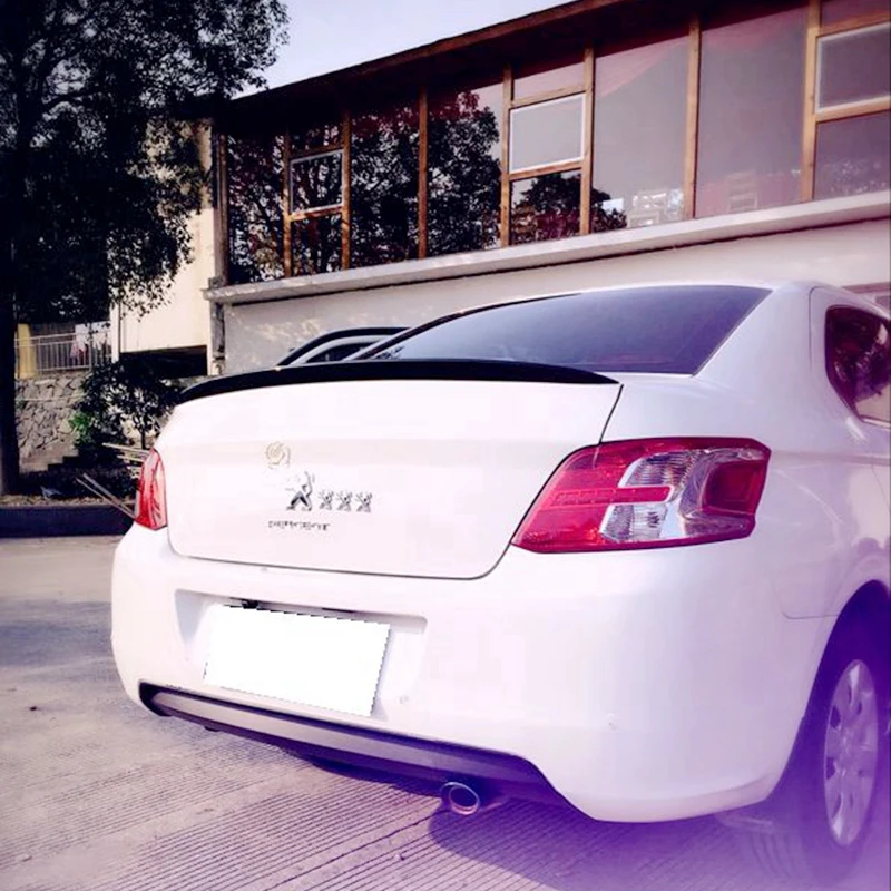 ABS Plastic Material Unpainted Primer Rear Trunk Boot Wing Spoiler For Peugeot 301 Spoiler 2013 2014 2015 Car Styling