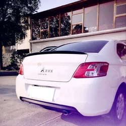 ABS Plastic Material Unpainted Primer Rear Trunk Boot Wing Spoiler For Peugeot 301 Spoiler 2013 2014 2015 Car Styling