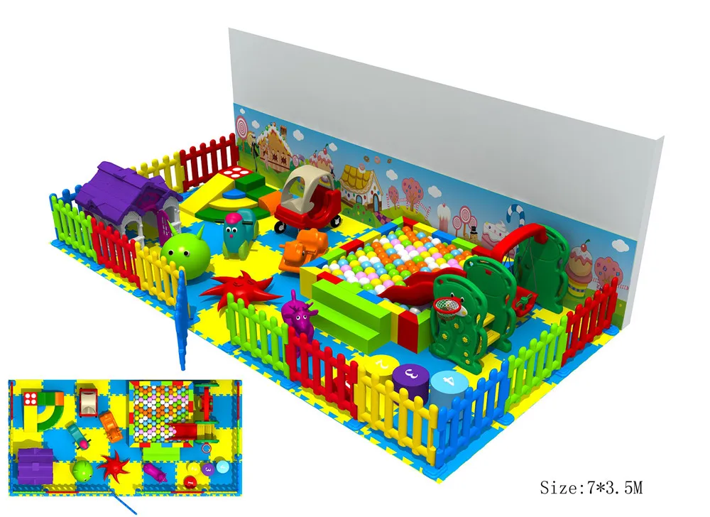 

Exported to Turkey Soft Indoor Playground CE Approved Kindergarten Playground Set 151016-A